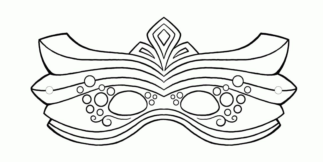Mardi Gras Mask With A Great Coloring Pages - Event Coloring Pages