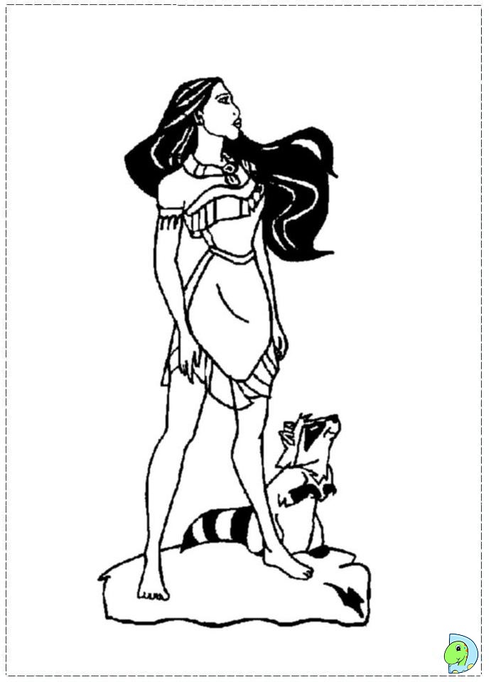 Pocahontas Coloring page- DinoKids.