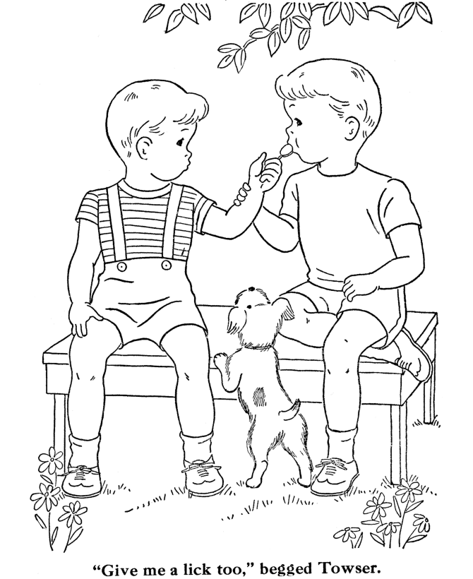 Boy Coloring Page | Free coloring pages