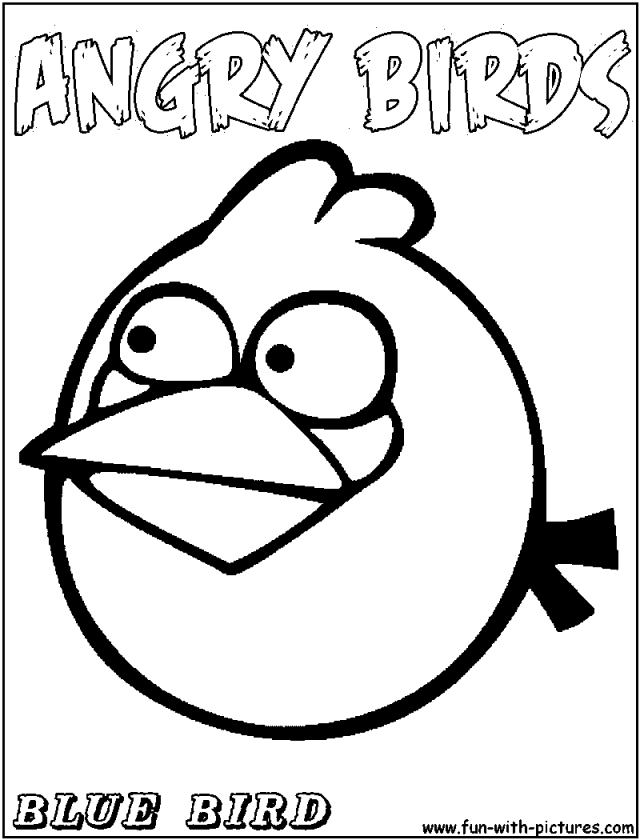 Angry birds coloring pages for kids – Blue Bird | coloring pages