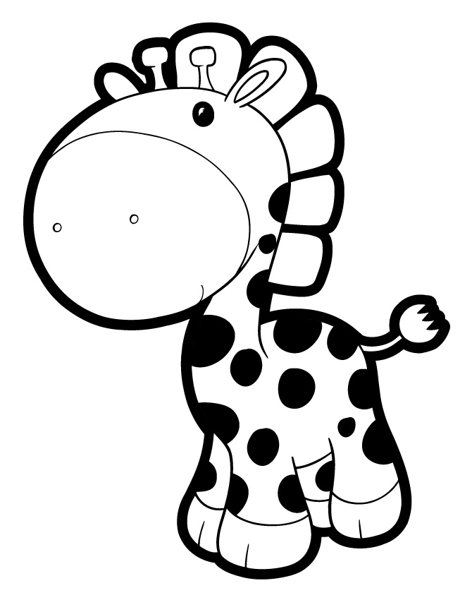 Cartoon Giraffe Coloring Pages 125 | Free Printable Coloring Pages