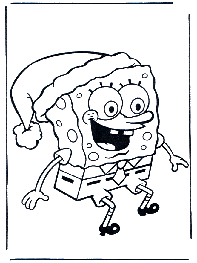 Spongebob Squarepants Christmas Coloring Pages 154 | Free