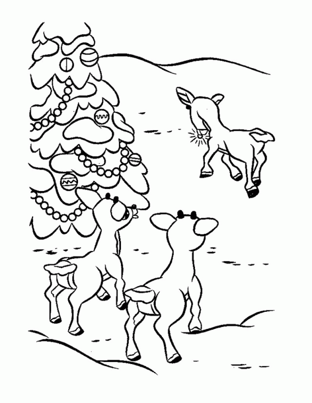 Download Rudolph Friends Coloring Page Source Qg High Res