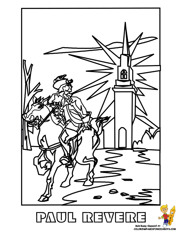 Paul Revere Coloring Pages