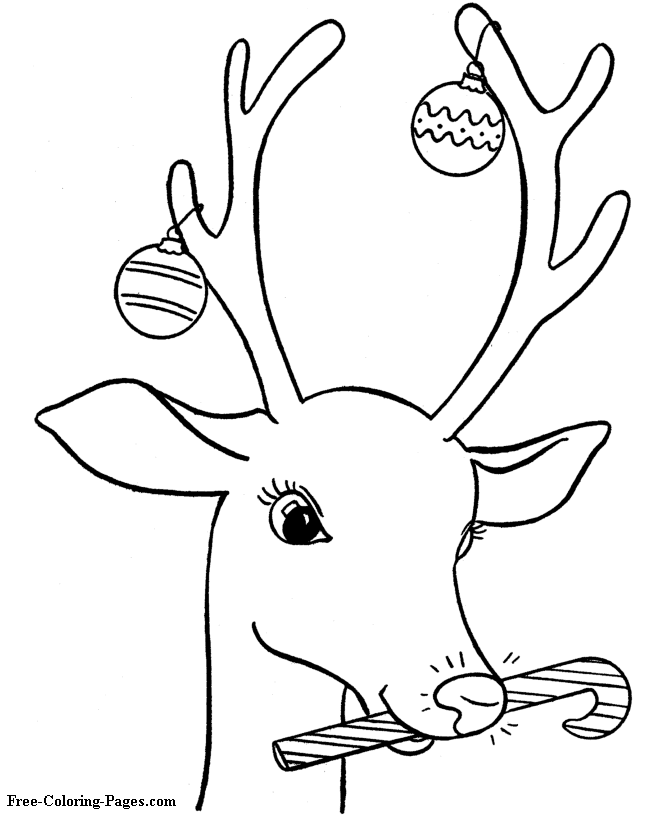 Christmas - Rudolph coloring book pages