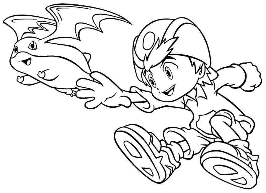 Coloring Pages Cartoon Digimon Printable Free For Kids & Boys #