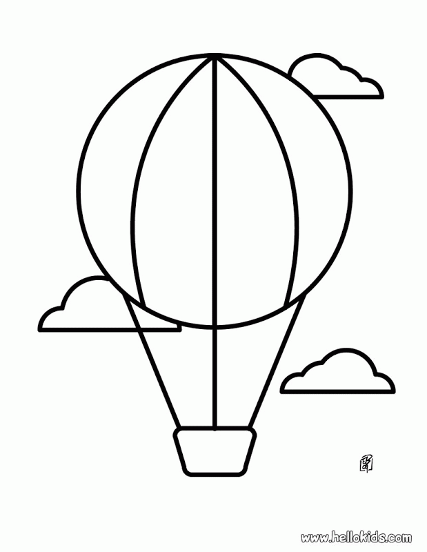 Coloring Pages Of Hot Air Balloons