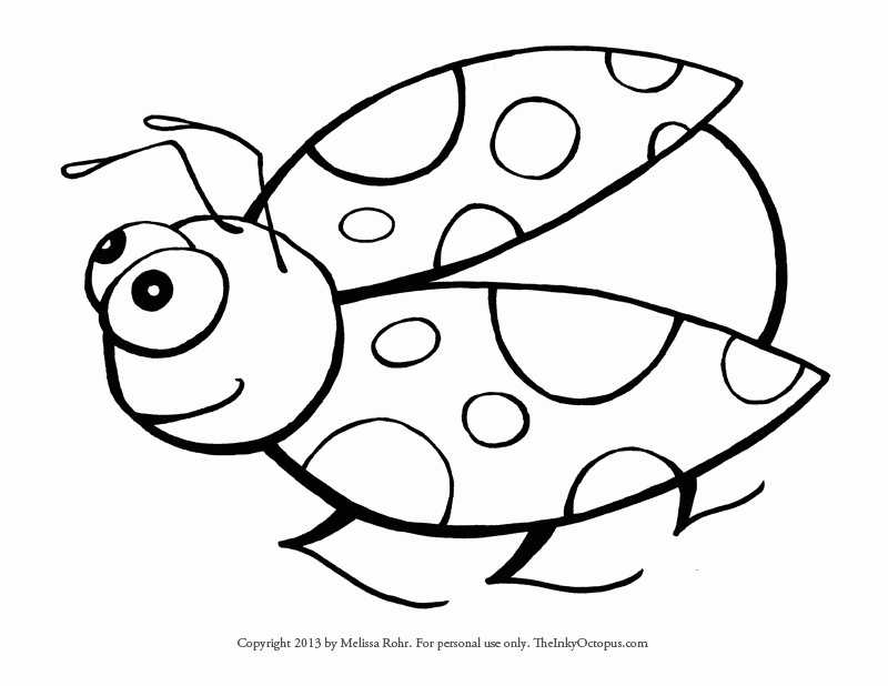 Printable Ladybug Coloring Page - The Inky Octopus