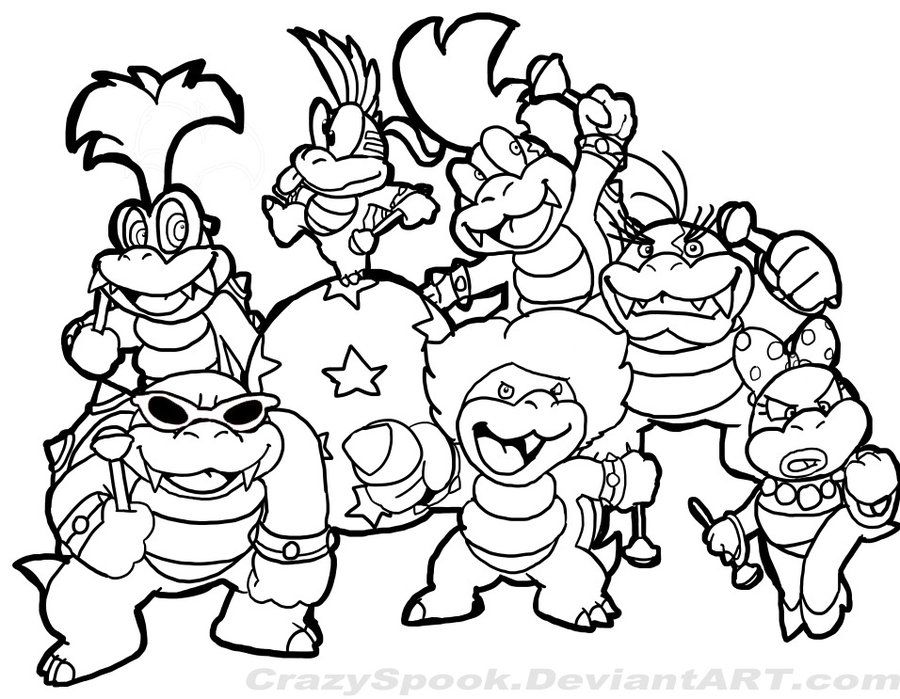 Super Mario Characters Coloring Pages | lol-
