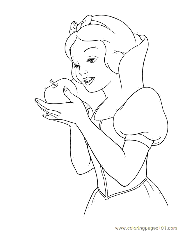 Coloring Pages Snow 08 (Cartoons > Snow White) - free printable