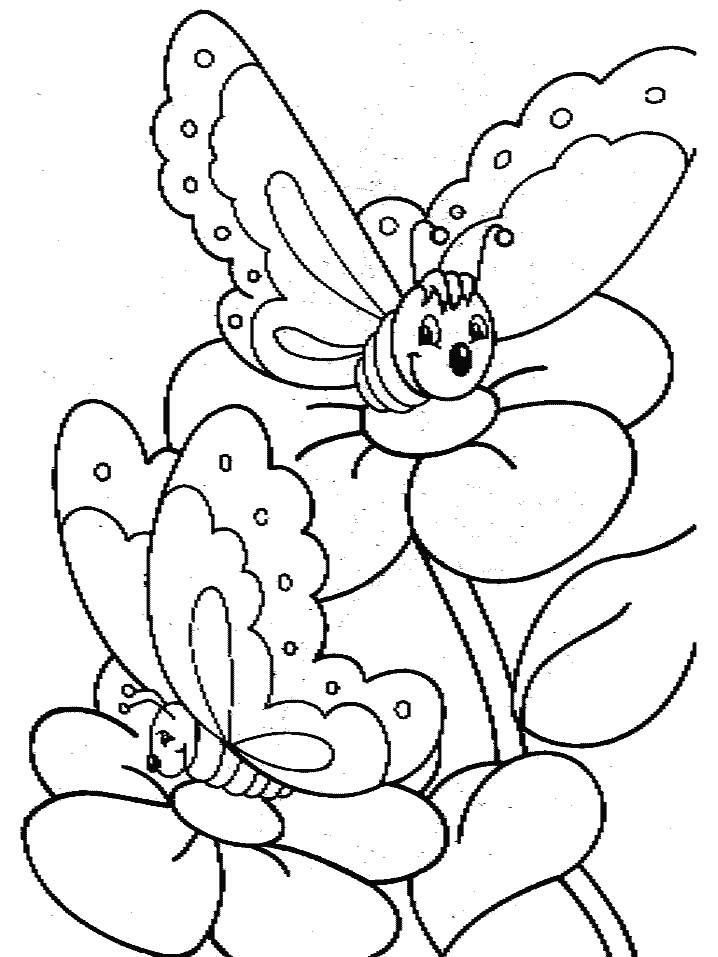 Butterflies 1 Animals Coloring Pages & Coloring Book