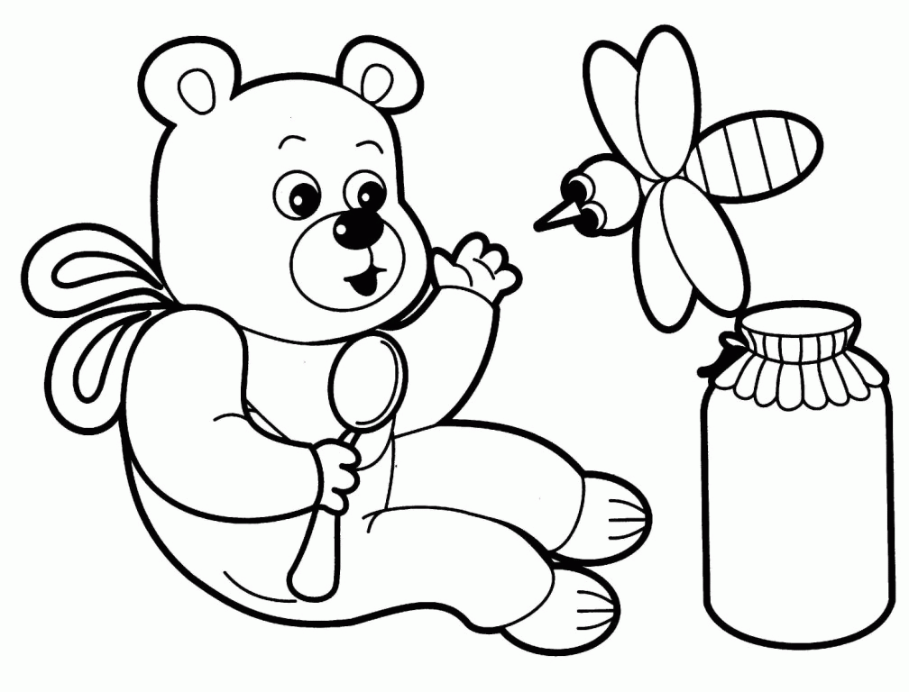 Free games for kids » Animals coloring pages for babies 124