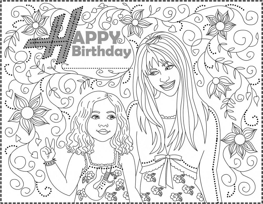 Hannah Montana Coloring Pages - Coloring For KidsColoring For Kids