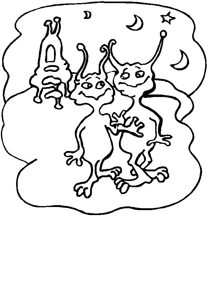 Space Ufo Coloring Pages