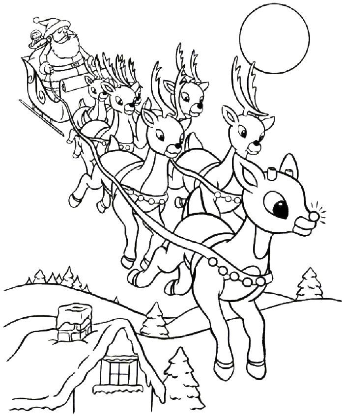 Rudolph Coloring Pages For Kids #5816 | Pics to Color