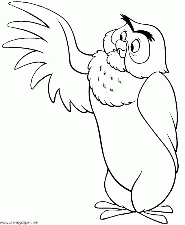 Cute Owl Coloring Pages Owl Winnie The Pooh Colouring Pages Kids