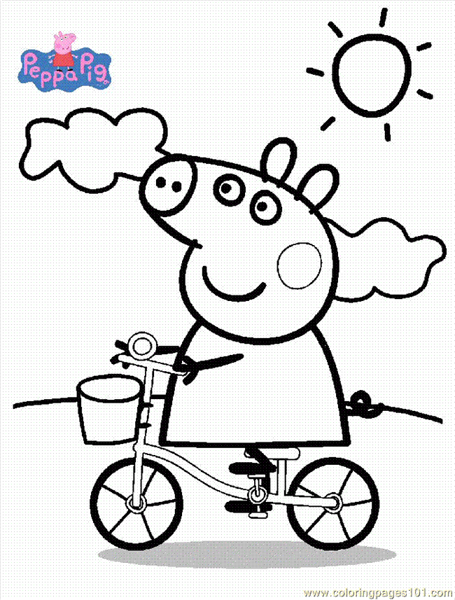 Coloring Pages Peppa Pig 001 (4) (Cartoons > Others) - free