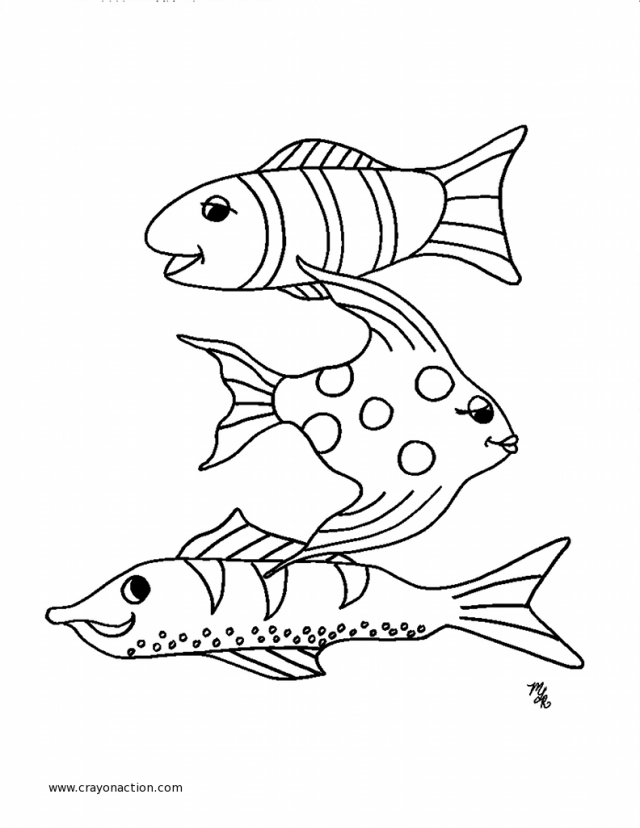 Rainbow Fish Printables Fish Coloring Page Crayon Action 126379