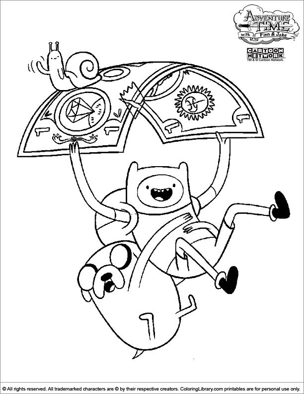the show adventure time Colouring Pages
