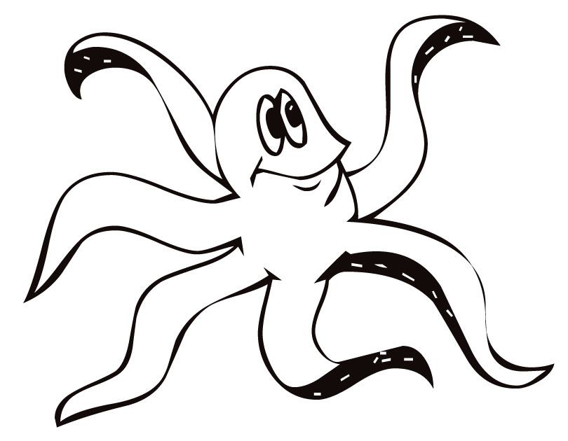 Octopus Coloring Page | Clipart Panda - Free Clipart Images