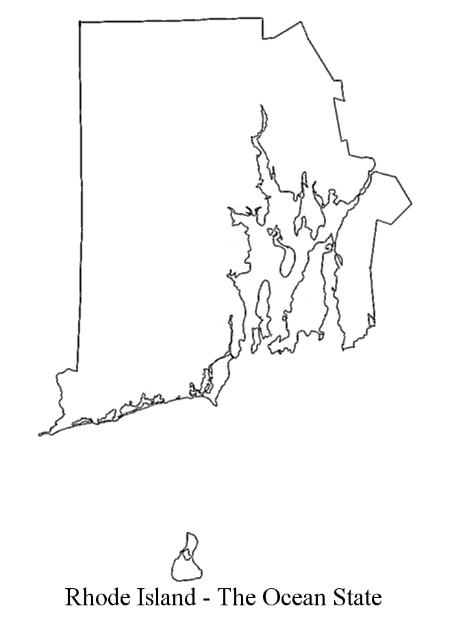 Rhode Island Outline Maps and Map Links