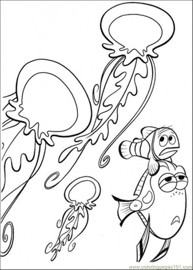 Coloring Pages Dory Hurt (Cartoons > Finding Nemo) - free