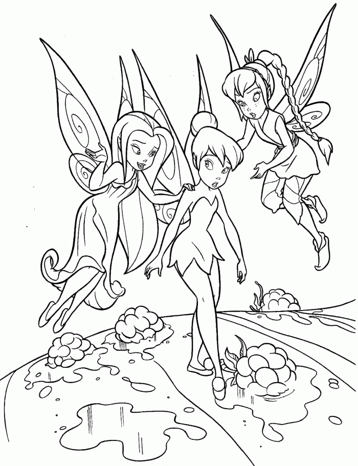 Tinkerbell Entertaining Coloring Pages - Tinkerbell Cartoon