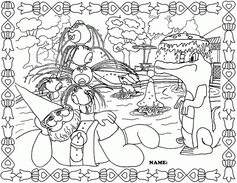 Lake-In-Wood Camping Resort: Kids Page - Coloring Page 3 - Lots of