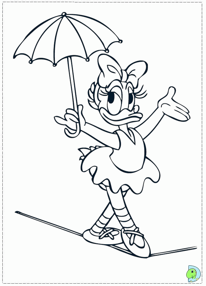 Daisy Duck Coloring page- DinoKids.