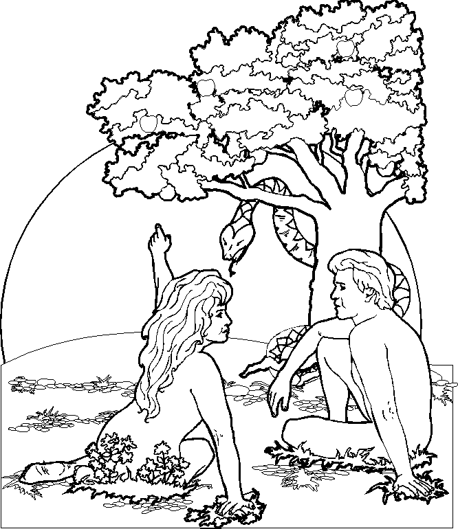 Search Results » Adam Eve Coloring Page