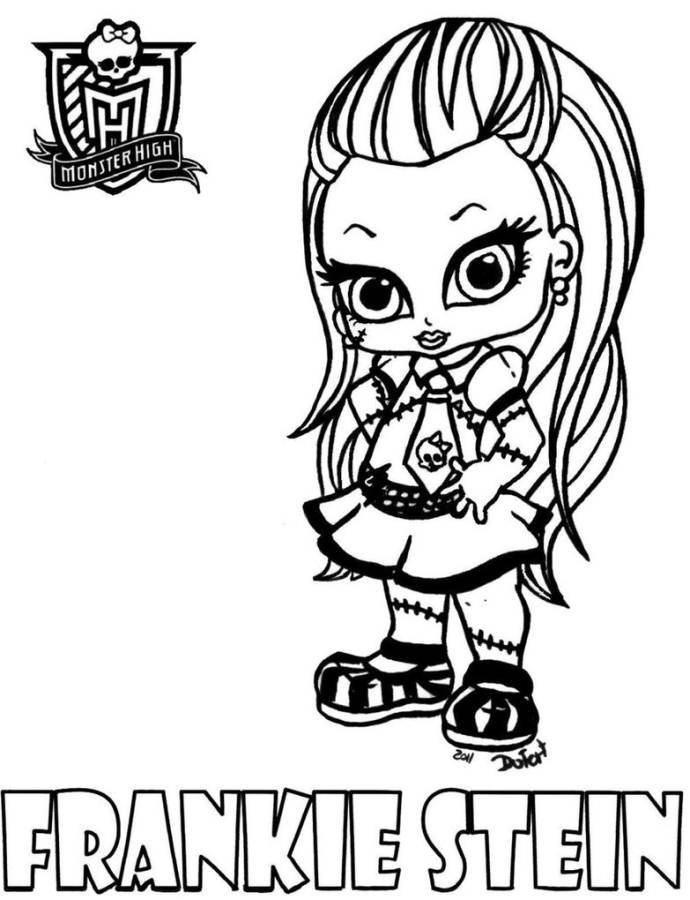 Frankie Stein Monster High Coloring Pages Printable - Superheroes