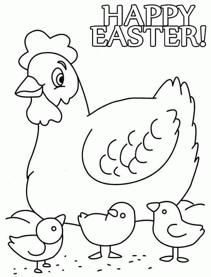 Free Colouring Sheets Easter Chick For Preschool 15838#