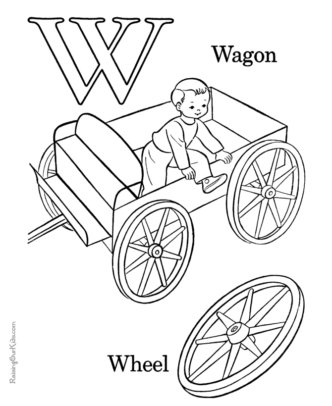 ABC coloring sheets - Letter W - 027