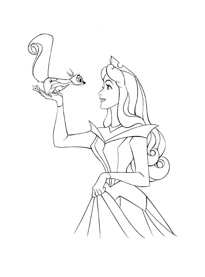 Aurora Coloring Pages With The Title Princess Aurora Coloring