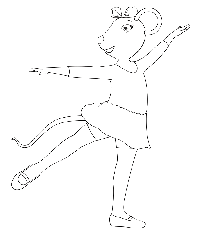 angelina the ballerina Colouring Pages (page 2)