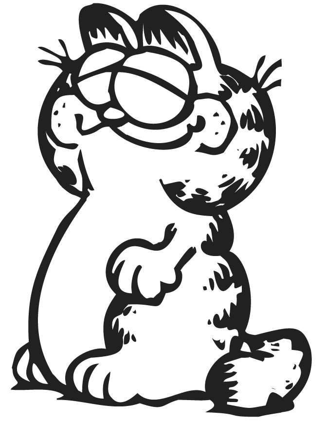 Garfield Coloring Pages and Book | UniqueColoringPages