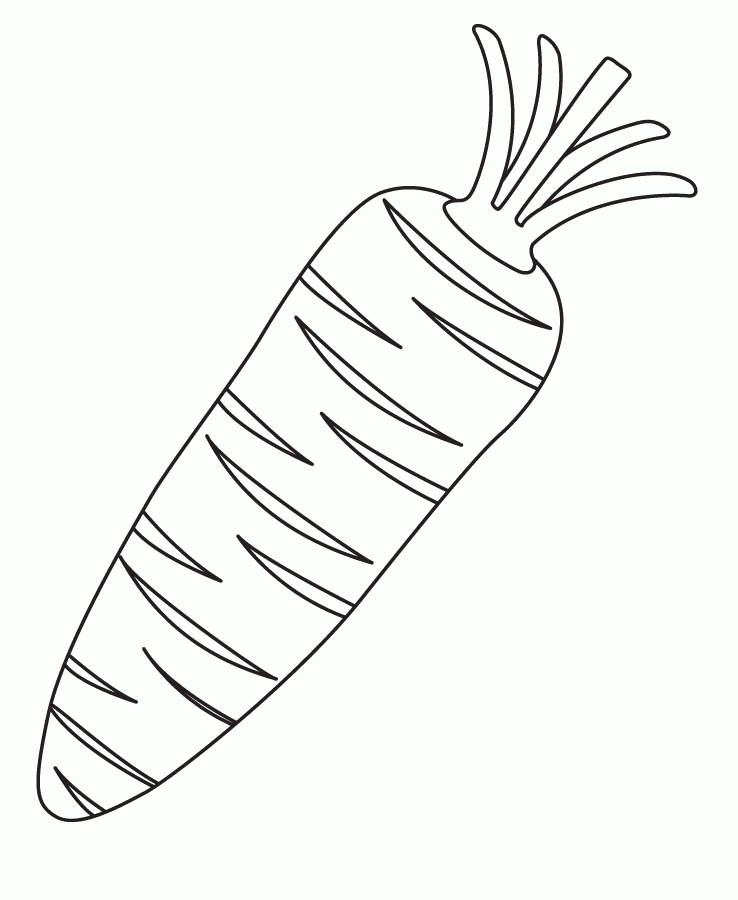 Carrots Healthy Food Coloring Pages - Fruit Coloring Pages