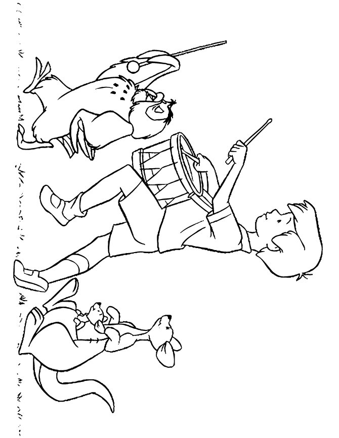 Owl Christopher Robin And Roo Coloring Page | Free Printable