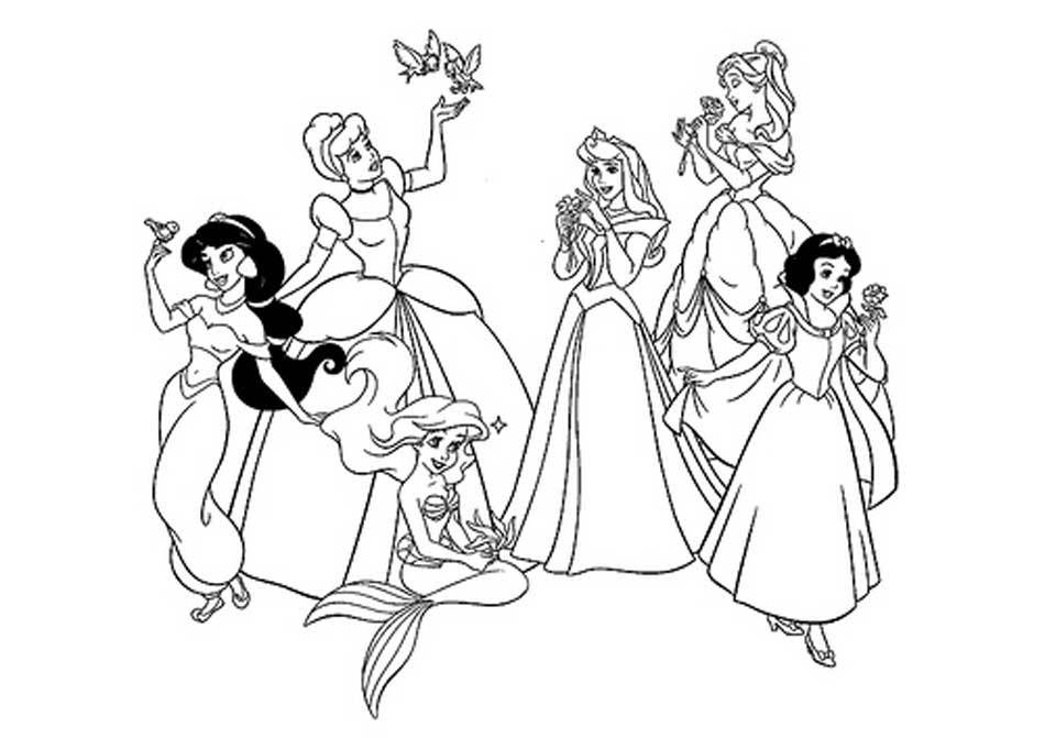 Disney Princess Coloring Pages - Coloring Pages | Wallpapers