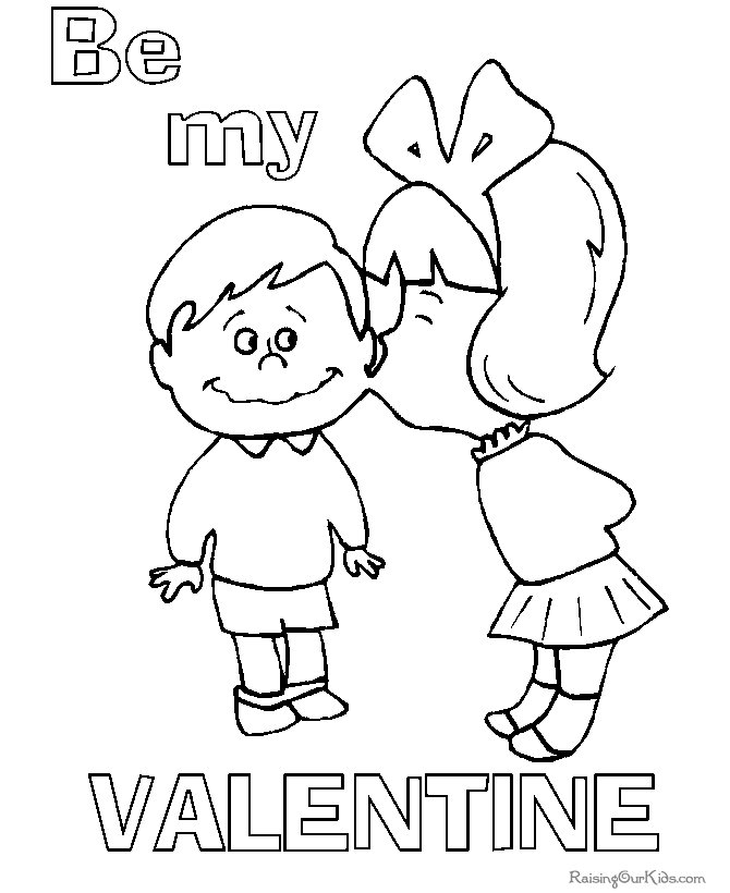 Kid Valentine Day coloring pages - 006