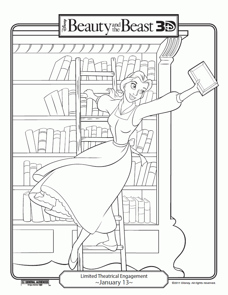 Beauty & The Beast 3D Coloring Pages!