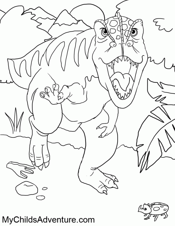 Dinosaur Scene Coloring Pages | 99coloring.com