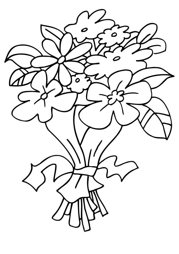 Flower Bouquet Coloring Pages - Flower Coloring Page