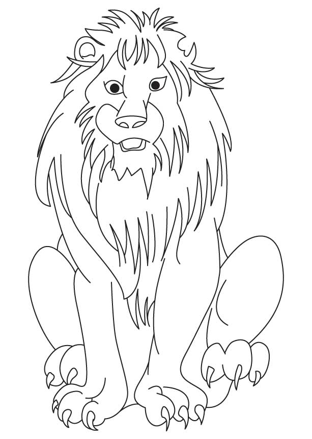 African lion coloring page | Download Free African lion coloring