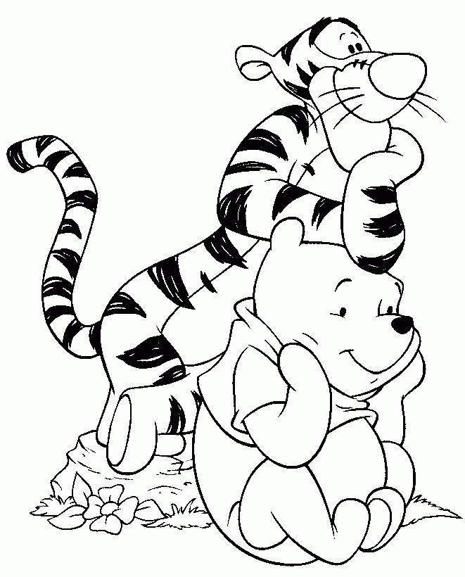 Disney Cartoon Winnie The Pooh Characters Coloring Pages | Cartoon