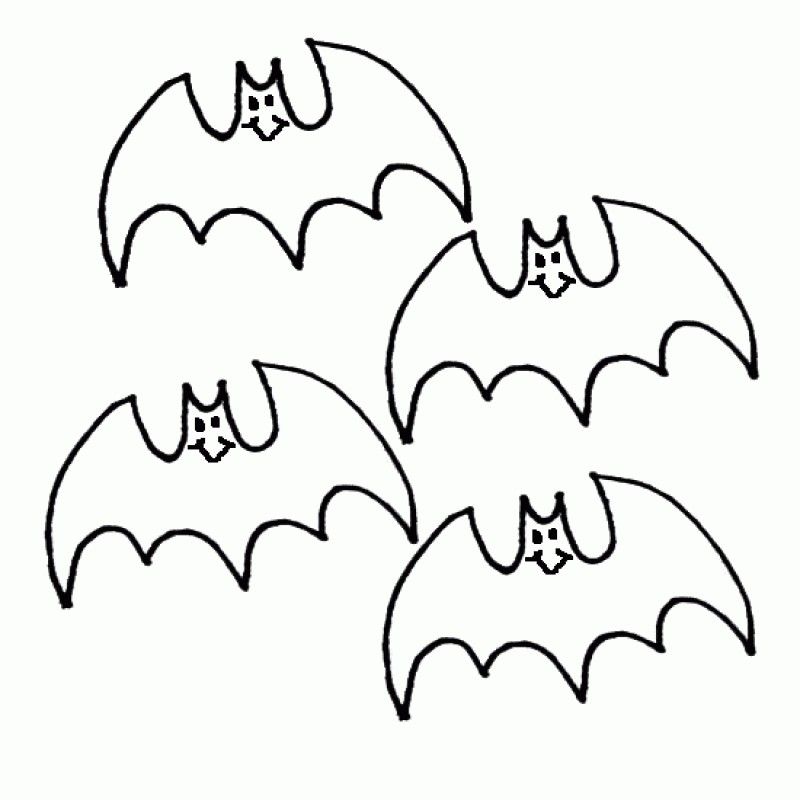 Bat Halloween Coloring Page - Kids Colouring Pages