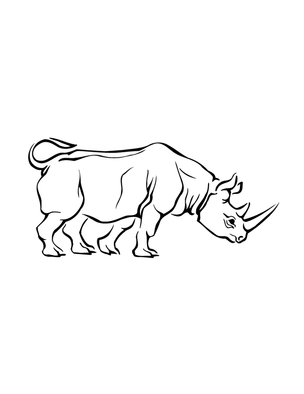 rhino printable coloring in pages for kids - number 2824 online