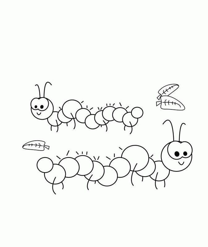 Caterpillar Coloring Pages Books - Caterpillar Cartoon Coloring