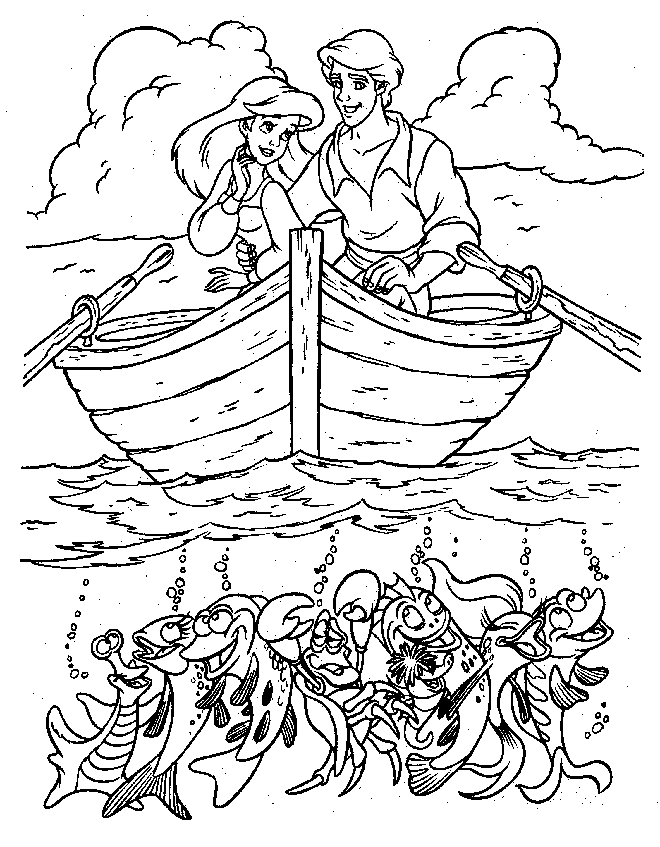 The Little Mermaid Coloring Pages for Kids- Printable Coloring