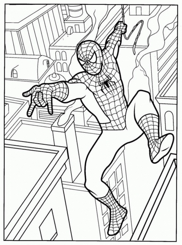 Spiderman Printable Coloring Pages Free Printable Coloring Sheet
